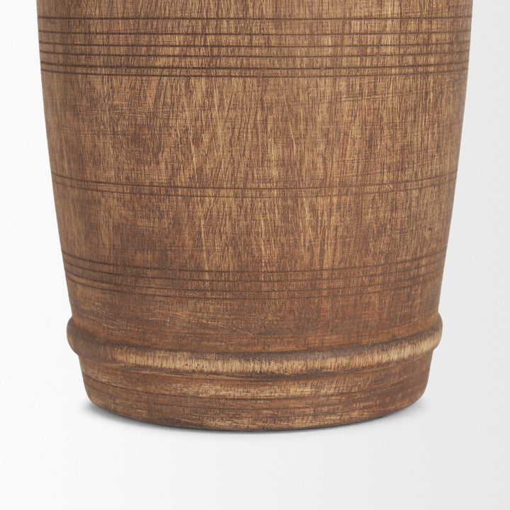 Porta Small Medium Brown Reclaimed Wooden Pot Decor Mercana