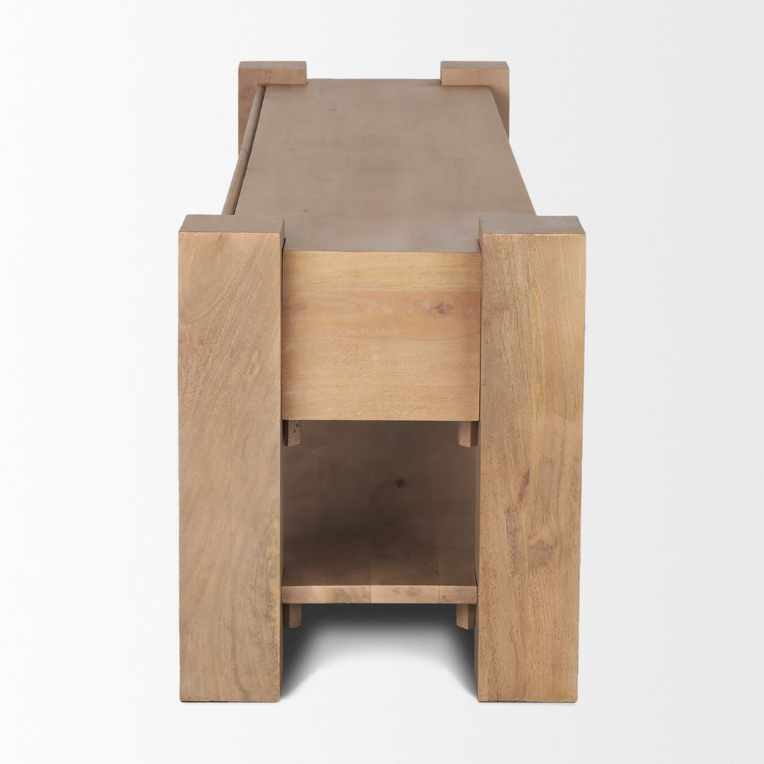 Beth Light Brown Wood Media Console Living Room Mercana