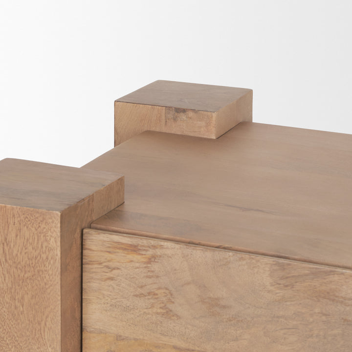 Beth Light Brown Wood Media Console Living Room Mercana