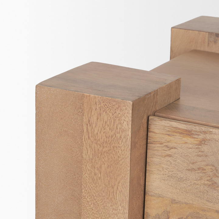 Beth Light Brown Wood Media Console Living Room Mercana