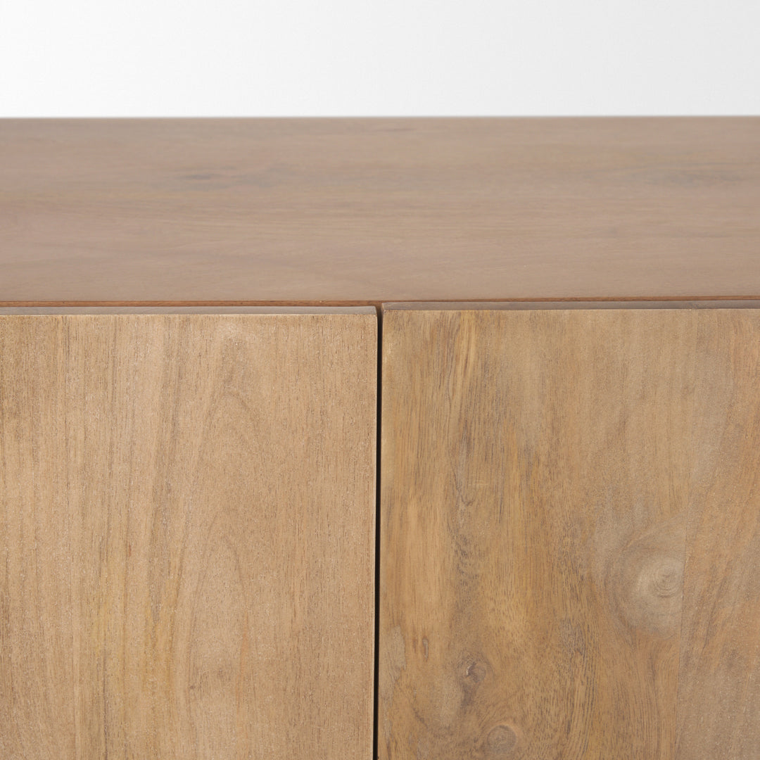 Beth Light Brown Wood w/ 3 Doors Sideboard Dining Room Mercana
