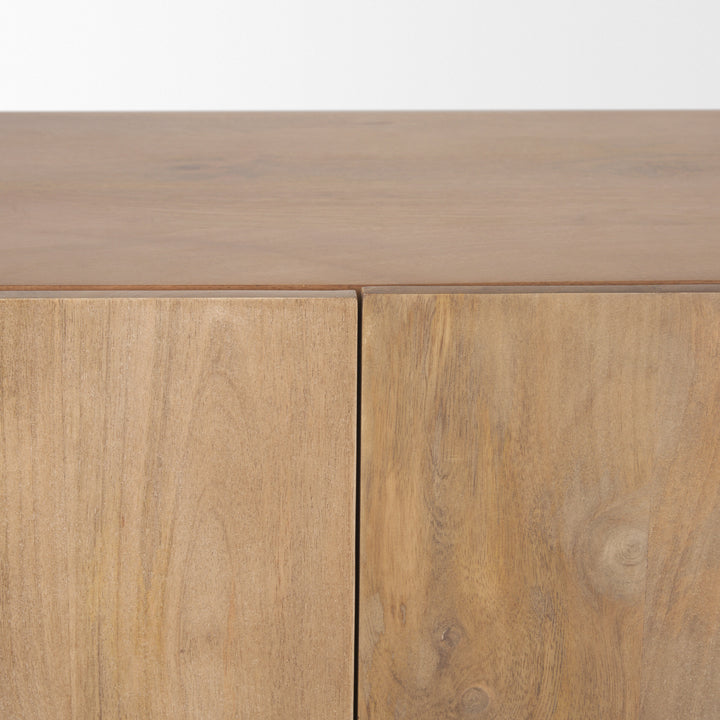 Beth Light Brown Wood w/ 3 Doors Sideboard Dining Room Mercana