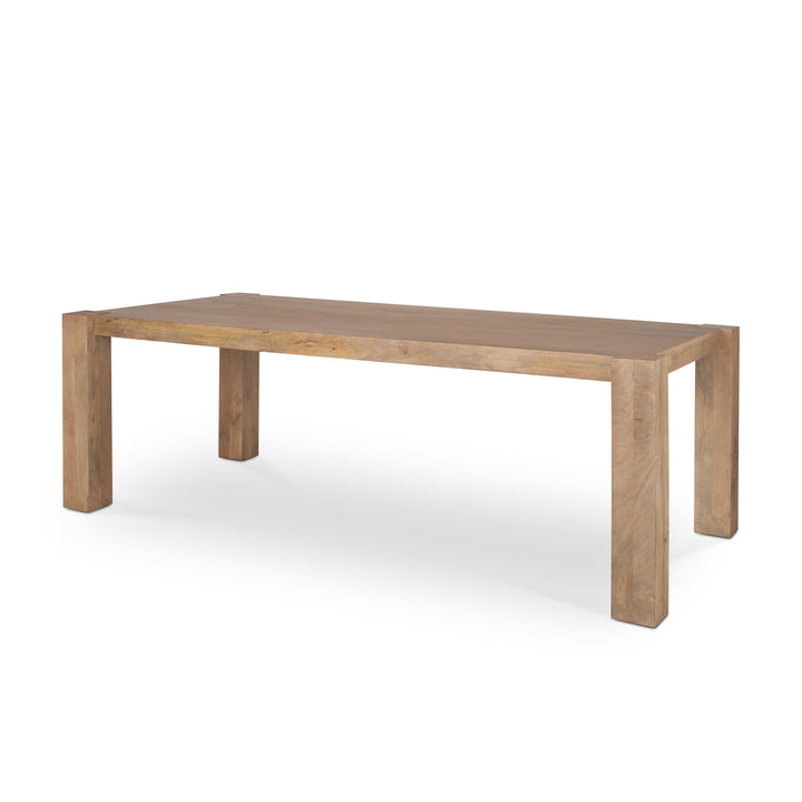 Beth Light Brown Wood Rectangular Dining Table Dining Room Mercana