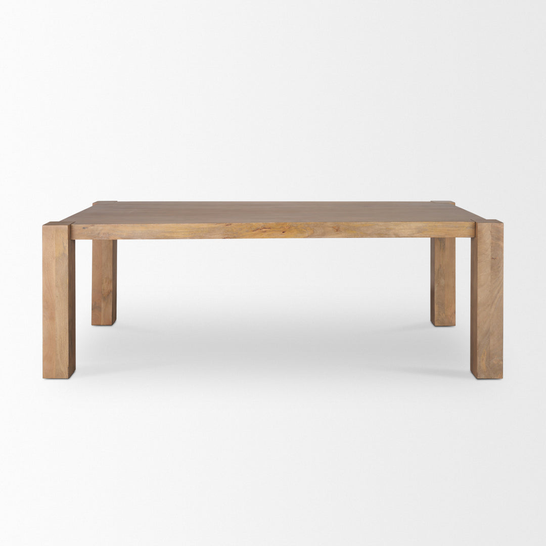 Beth Light Brown Wood Rectangular Dining Table Dining Room Mercana