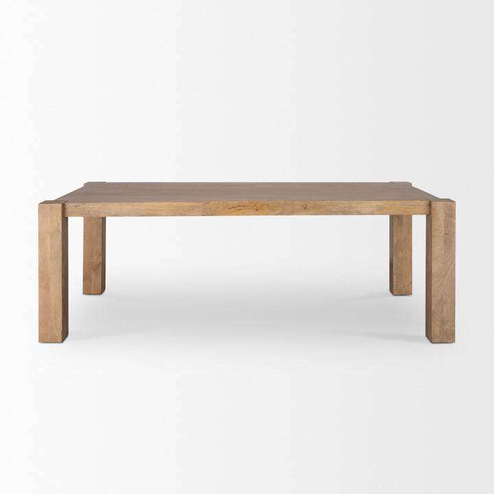 Beth Light Brown Wood Rectangular Dining Table Dining Room Mercana
