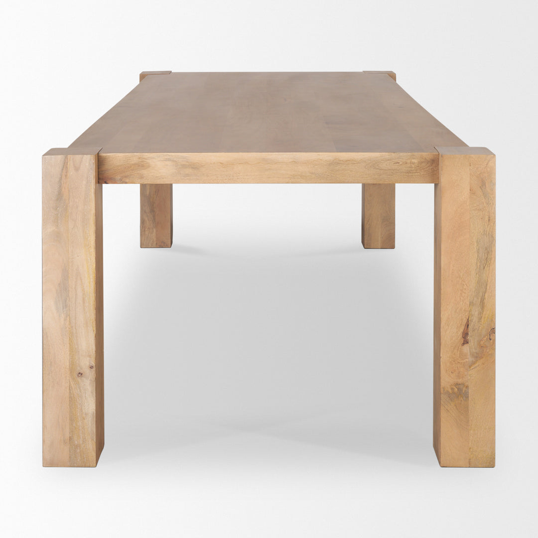 Beth Light Brown Wood Rectangular Dining Table Dining Room Mercana