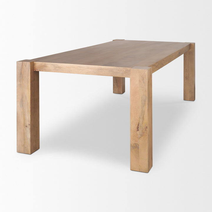 Beth Light Brown Wood Rectangular Dining Table Dining Room Mercana