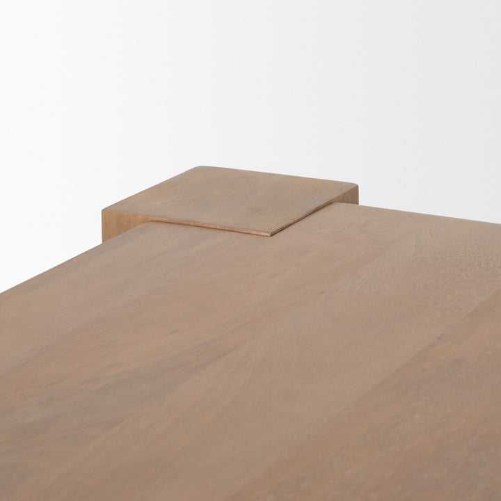 Beth Light Brown Wood Rectangular Dining Table Dining Room Mercana