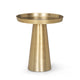 Roland Satin Brass Cast Aluminum Metal Accent Table Dining Room Mercana