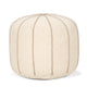 Sachi Beige w/ Stitching Pouf Living Room Mercana