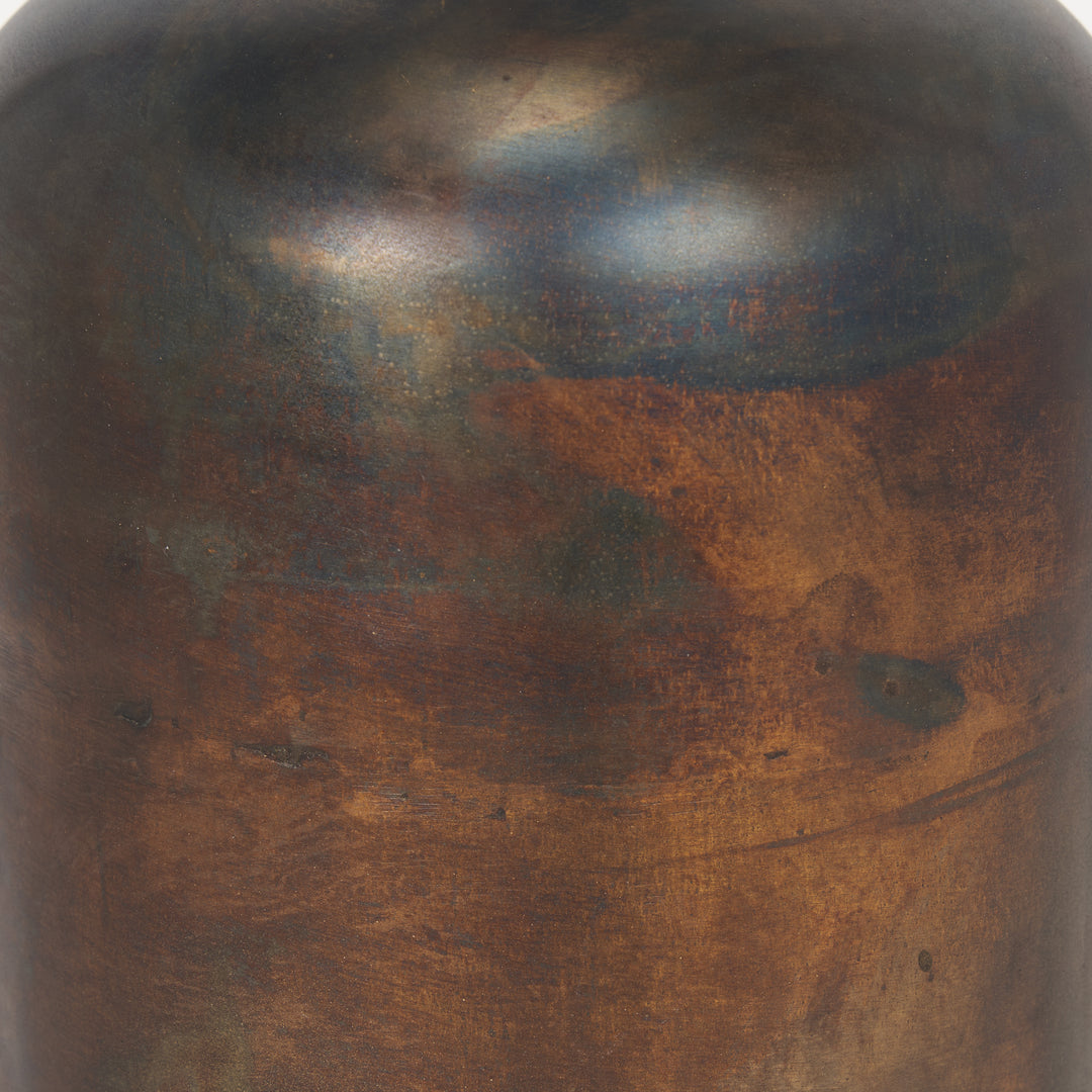 Daya Tall Antiqued Gold Metal Vase Decor Mercana