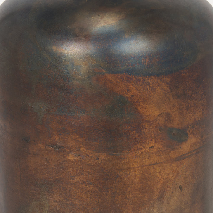 Daya Tall Antiqued Gold Metal Vase Decor Mercana