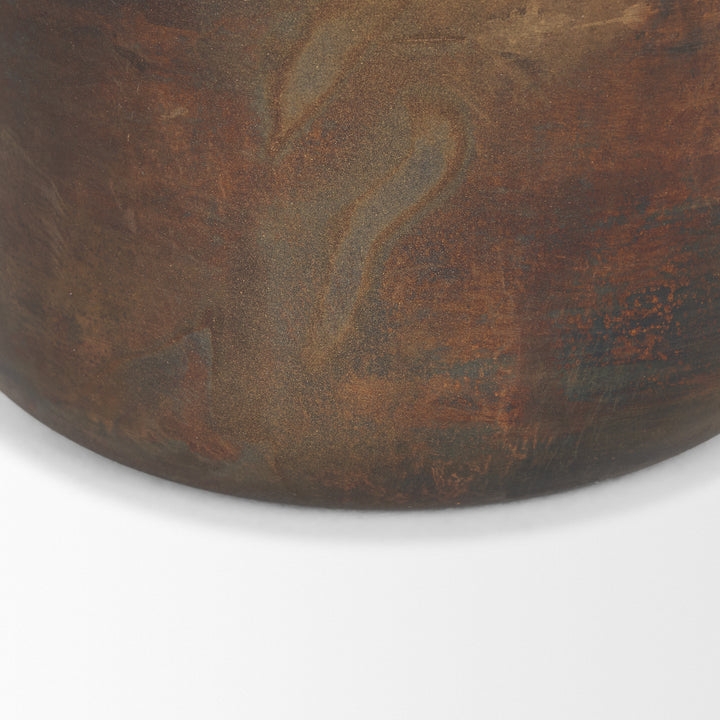 Daya Tall Antiqued Gold Metal Vase Decor Mercana