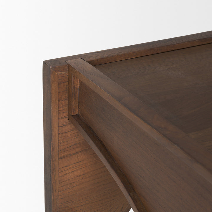 Laraya Medium Brown Wood w/ Arches End Table Living Room Mercana