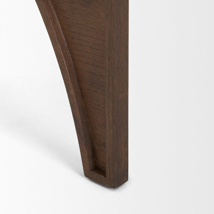 Laraya Medium Brown Wood w/ Arches End Table Living Room Mercana