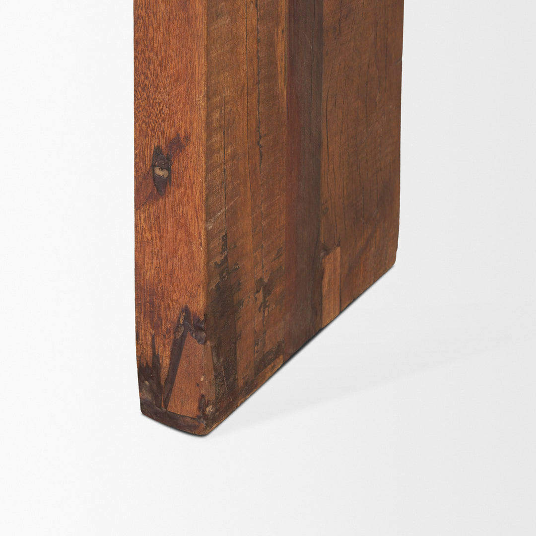 Estelle Rustic Brown Reclaimed Wood Console Table Dining Room Mercana