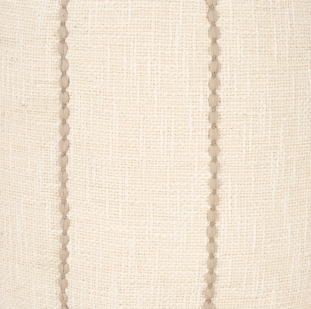 Sachi Beige w/ Stitching Pouf Living Room Mercana