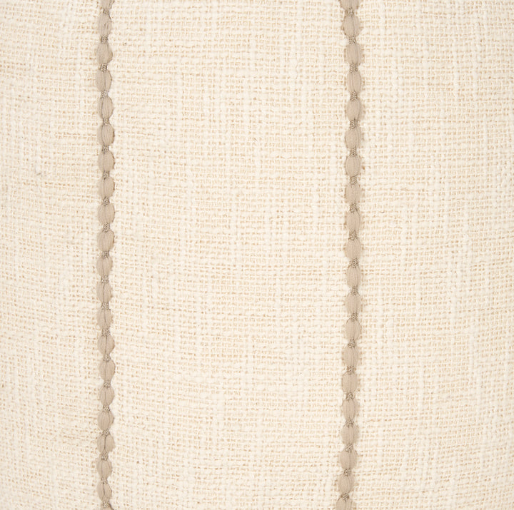Sachi Beige w/ Stitching Pouf Living Room Mercana