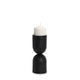Qamra Short Black Metal Pillar Candle Holder Decor Mercana #short #black