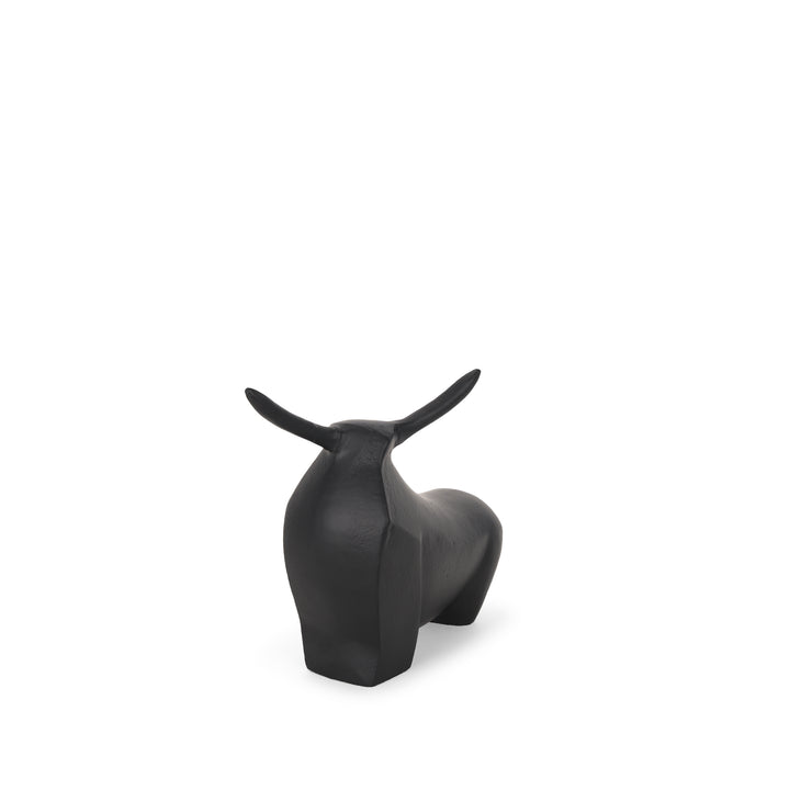 Radu Small Matte Black Metal Bull Decorative Object Decor Mercana