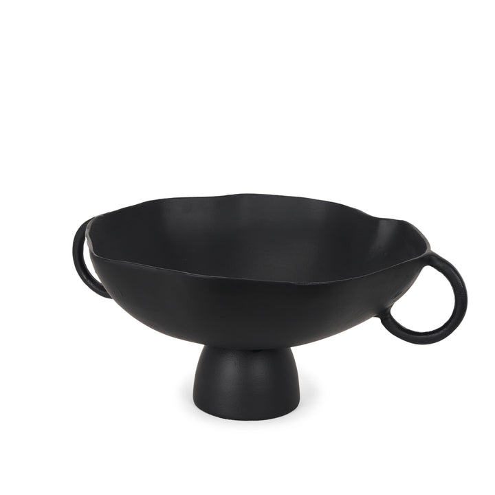 Radka Large Matte Black Metal Decorative Bowl Decor Mercana