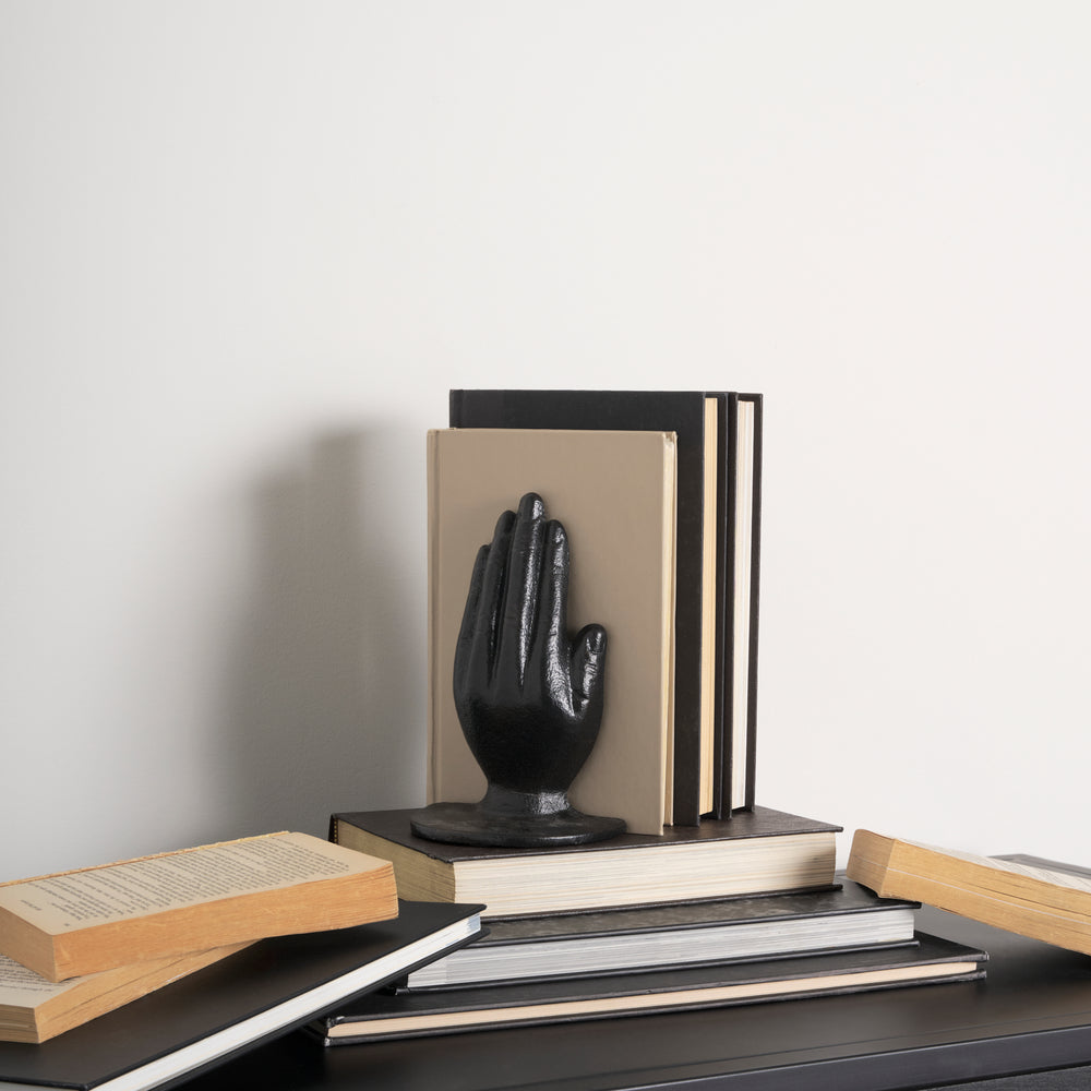 Praying Hands Bronze Cast Iron Book Ends Decor Mercana