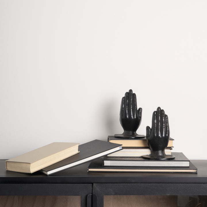 Praying Hands Bronze Cast Iron Book Ends Decor Mercana