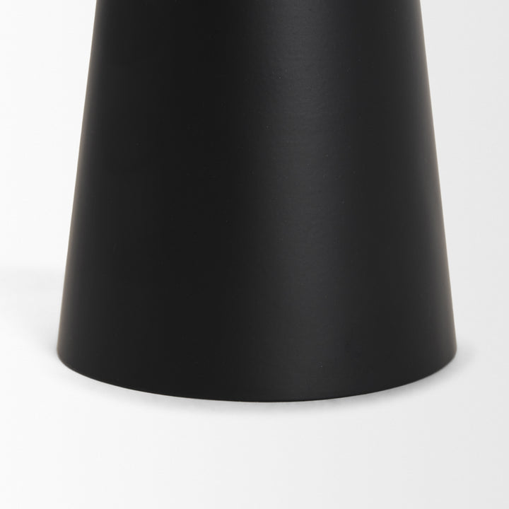 Quadir Medium Matte Black Metal Candle Holder Decor Mercana