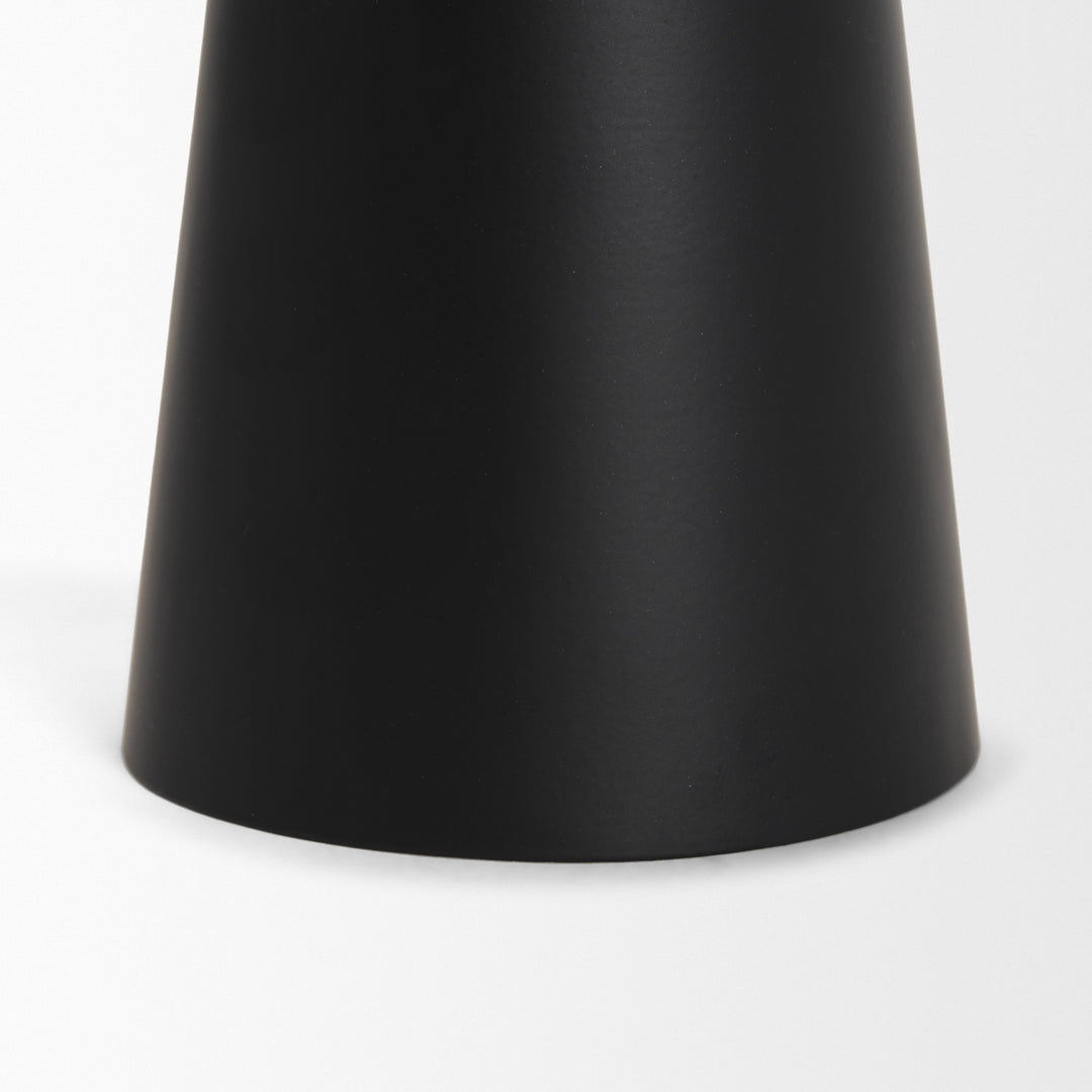 Quadir Tall Matte Black Metal Candle Holder Decor Mercana
