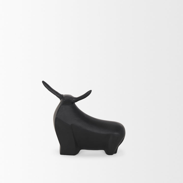 Radu Small Matte Black Metal Bull Decorative Object Decor Mercana