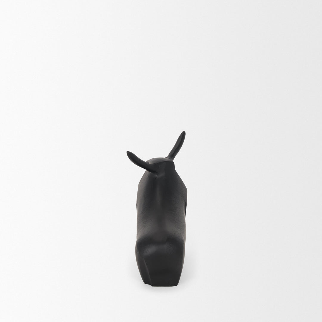 Radu Small Matte Black Metal Bull Decorative Object Decor Mercana