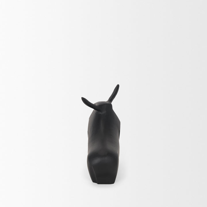 Radu Small Matte Black Metal Bull Decorative Object Decor Mercana