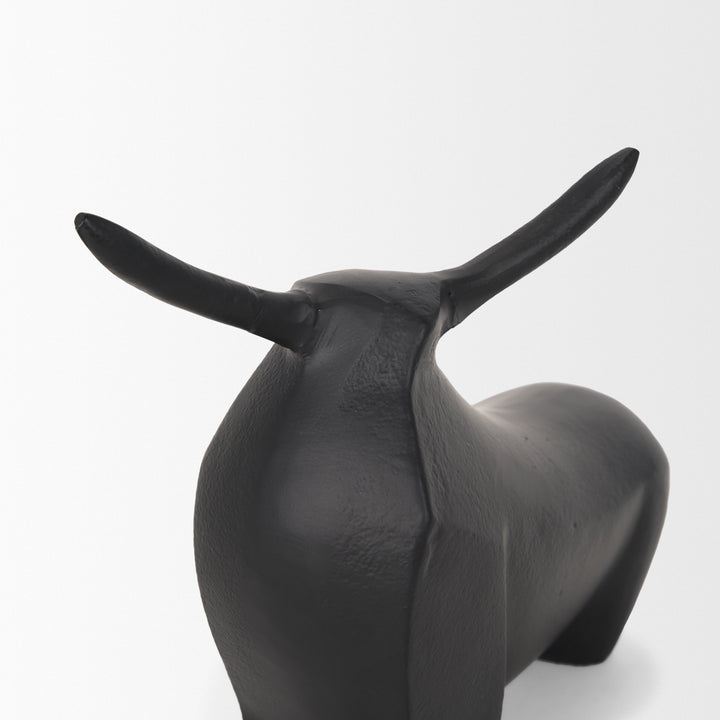Radu Small Matte Black Metal Bull Decorative Object Decor Mercana
