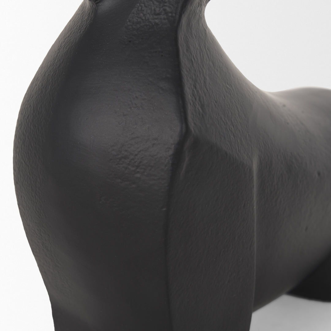 Radu Small Matte Black Metal Bull Decorative Object Decor Mercana