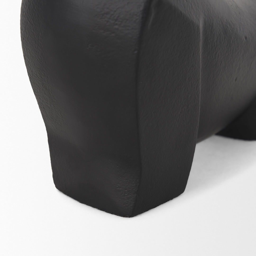 Radu Small Matte Black Metal Bull Decorative Object Decor Mercana