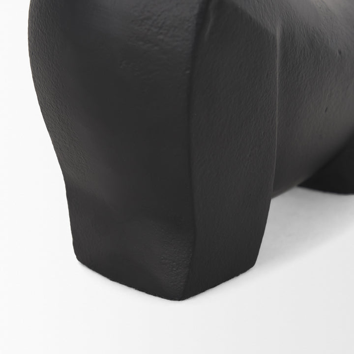 Radu Small Matte Black Metal Bull Decorative Object Decor Mercana