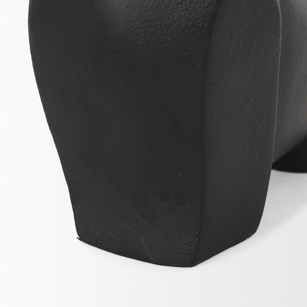Radu Large Matte Black Metal Bull Decorative Object Decor Mercana