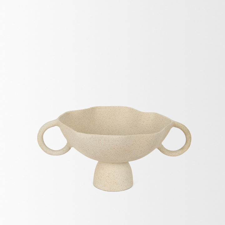 Radka Beige Textured Small Metal Decorative Bowl Decor Mercana