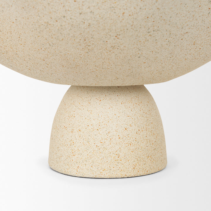 Radka Beige Textured Small Metal Decorative Bowl Decor Mercana