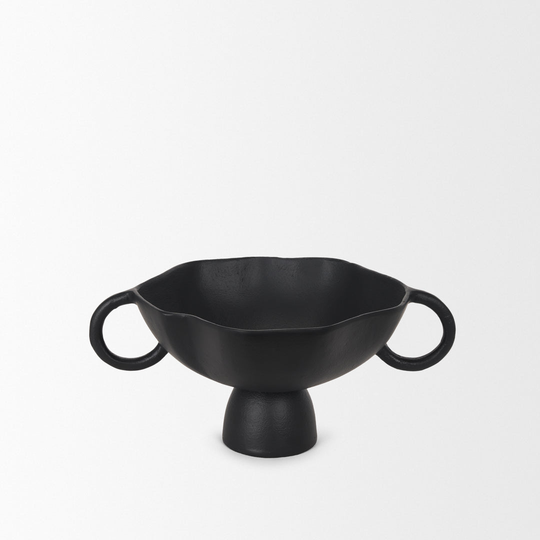 Radka Small Matte Black Metal Decorative Bowl Decor Mercana