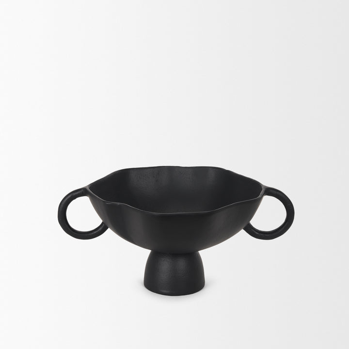 Radka Small Matte Black Metal Decorative Bowl Decor Mercana