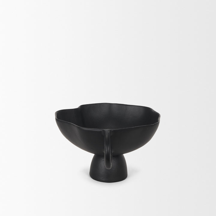 Radka Small Matte Black Metal Decorative Bowl Decor Mercana