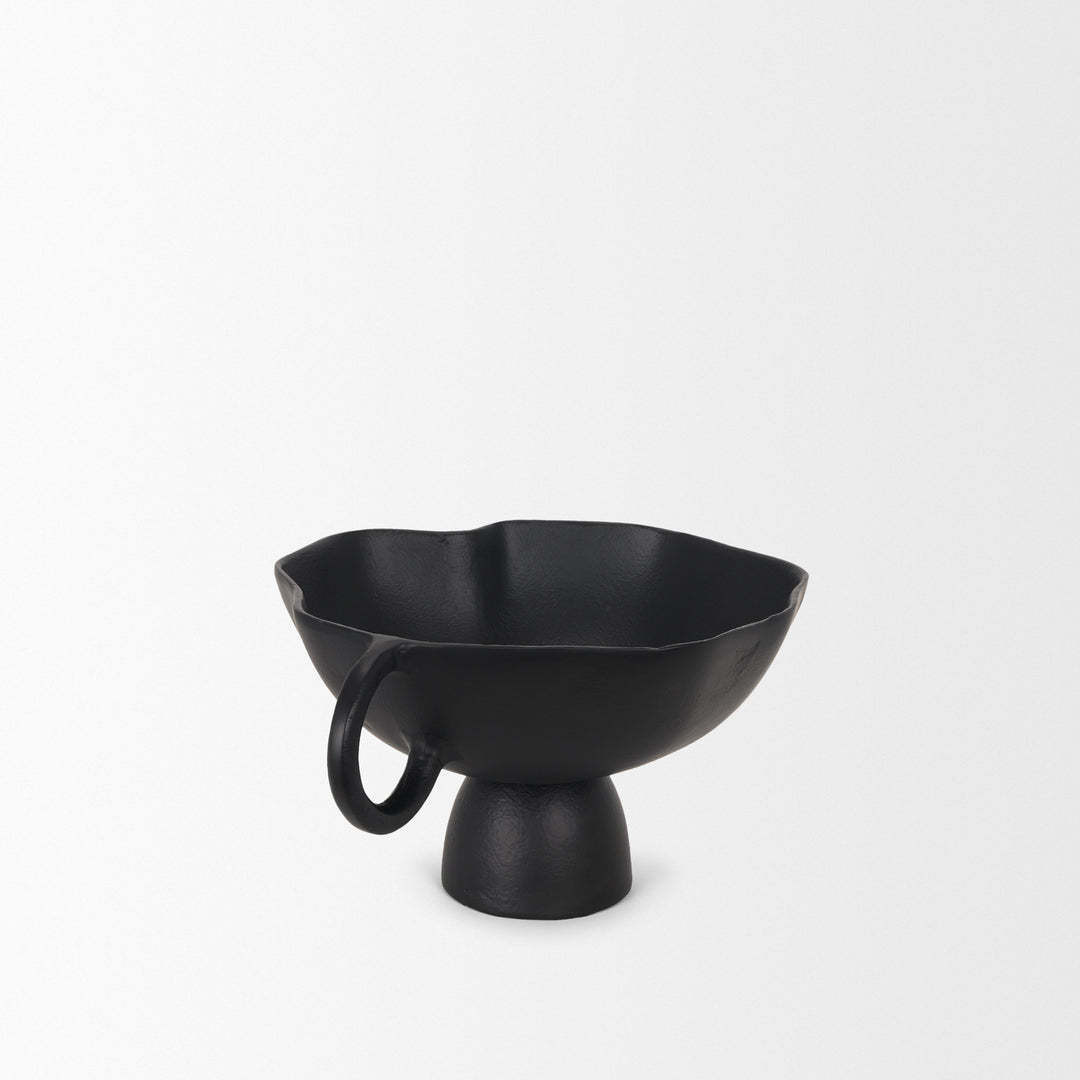 Radka Small Matte Black Metal Decorative Bowl Decor Mercana