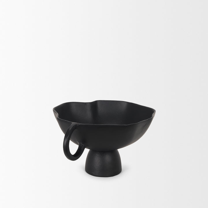 Radka Small Matte Black Metal Decorative Bowl Decor Mercana