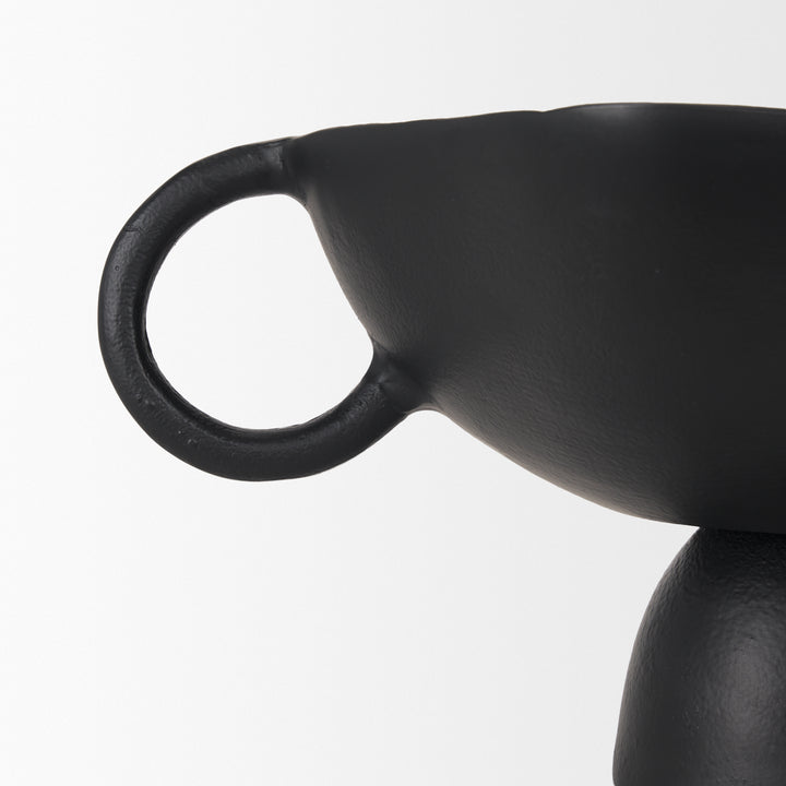 Radka Small Matte Black Metal Decorative Bowl Decor Mercana