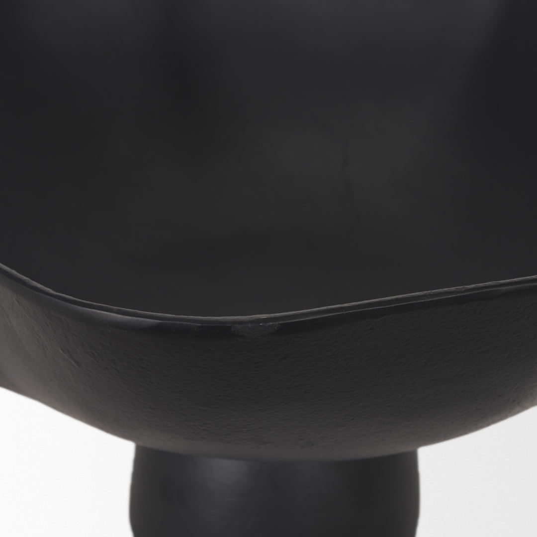 Radka Large Matte Black Metal Decorative Bowl Decor Mercana