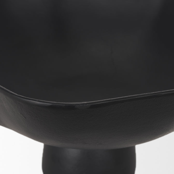 Radka Large Matte Black Metal Decorative Bowl Decor Mercana