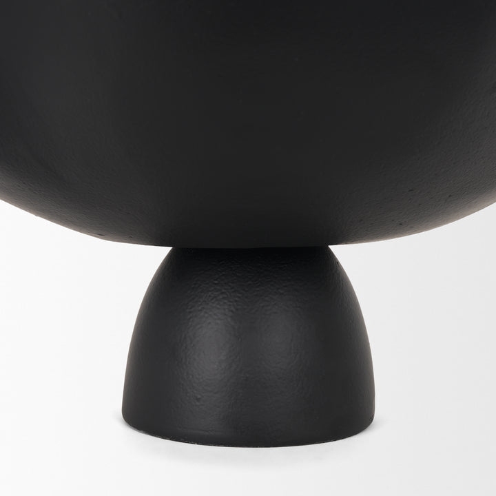 Radka Large Matte Black Metal Decorative Bowl Decor Mercana