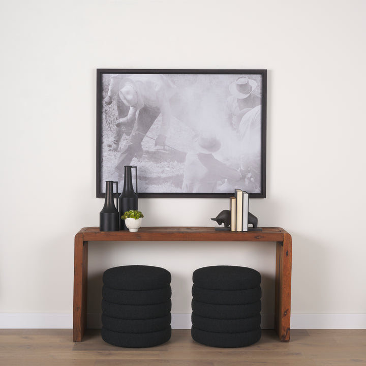 Tauro III (Set of 2) 10L x 5W Black Cast Aluminum Raging Bull Bookends Decor Mercana