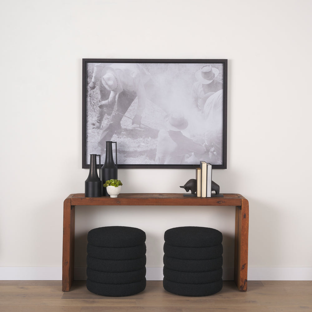 Estelle Rustic Brown Reclaimed Wood Console Table Dining Room Mercana